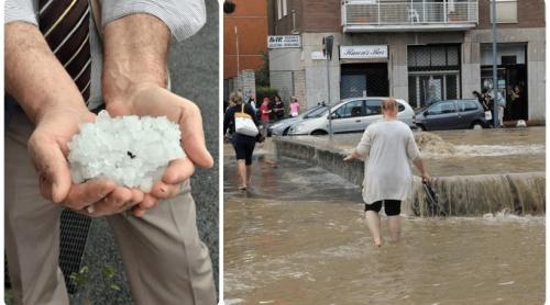 Italia, lovită de fenomene meteo extreme. Furtuni violente și grindină au făcut prăpăd în nord, iar sudul s a sufocat la 40 de grade
