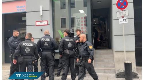 Razie în Germania. Un român cu ajutor social filma din BMW descinderea poliției la locuința socială unde mai erau declarați 17 conaționali 