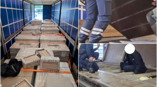 Șofer român arestat în Franța, după ce a fost prins transportând zeci de kilograme de cocaină sub podeaua remorcii