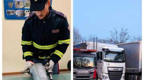 Șofer român, prins în Italia după ce a furat 1.200 de litri de motorină de la trei TIR uri, în timpul nopții 