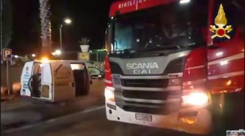 Un italian i a dat foc TIR ului unui șofer român. Era nervos că românul îi cerea banii datorați 